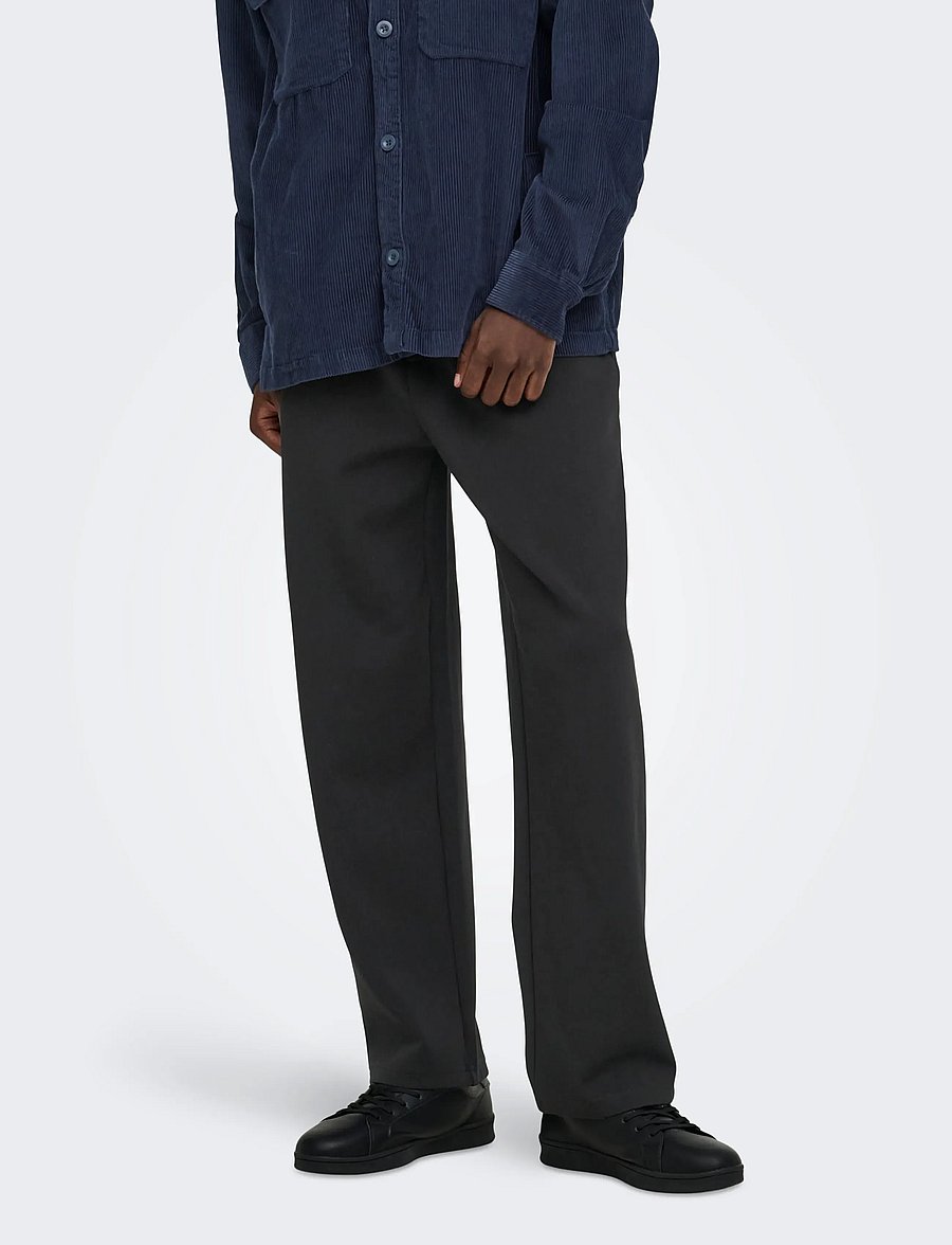 ONLY & SONS - ONSGOYLE WIDE SCUBA PANT - kollektionen - black - 0