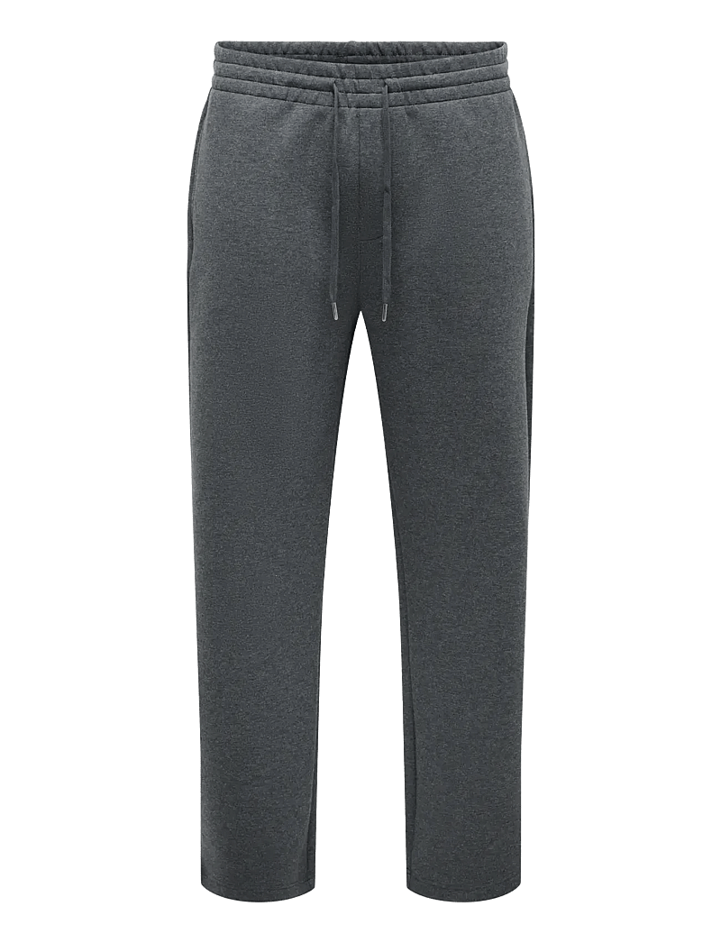 ONLY & SONS - ONSGOYLE WIDE SCUBA PANT - kollektionen - dark grey melange - 0