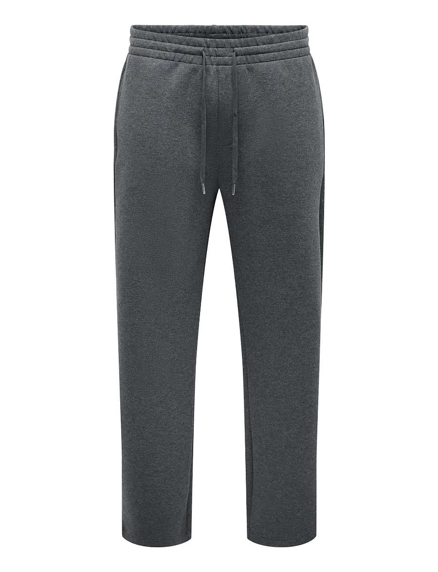 ONLY & SONS - ONSGOYLE WIDE SCUBA PANT - kollektsioonid - dark grey melange - 0