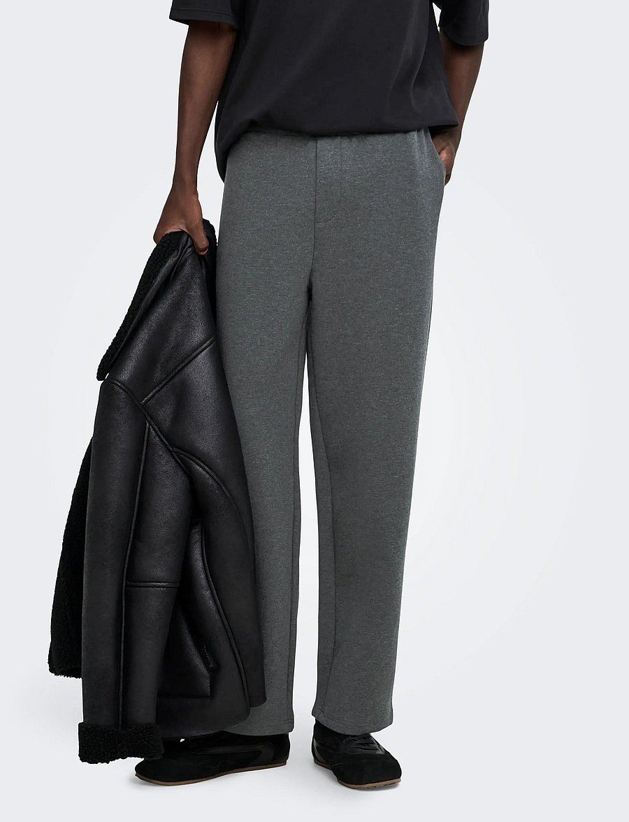 ONLY & SONS - ONSGOYLE WIDE SCUBA PANT - kollektsioonid - dark grey melange - 0