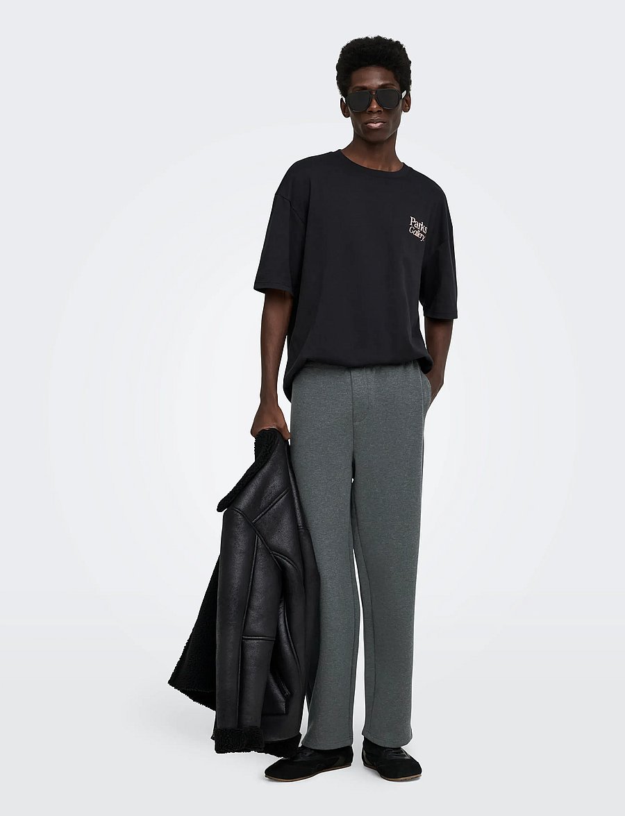 ONLY & SONS - ONSGOYLE WIDE SCUBA PANT - kollektsioonid - dark grey melange - 4