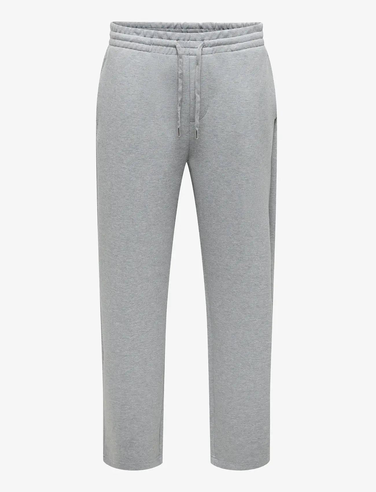 ONLY & SONS - ONSGOYLE WIDE SCUBA PANT - kollektioner - medium grey melange - 0