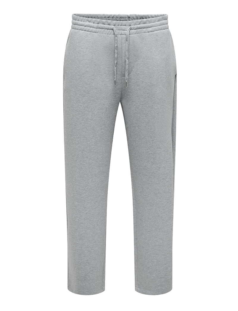 ONLY & SONS - ONSGOYLE WIDE SCUBA PANT - kollektioner - medium grey melange - 0