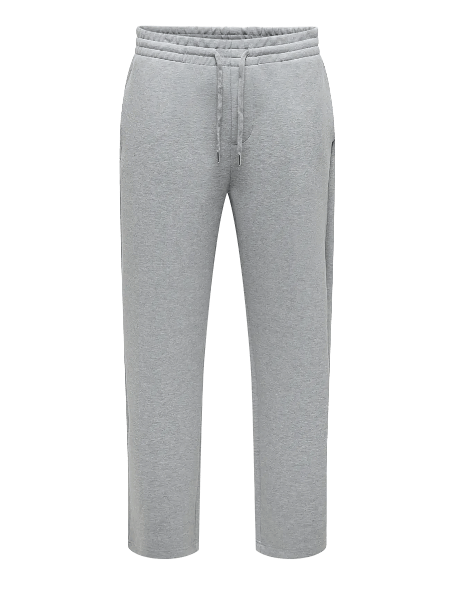 ONLY & SONS - ONSGOYLE WIDE SCUBA PANT - kollektionen - medium grey melange - 0