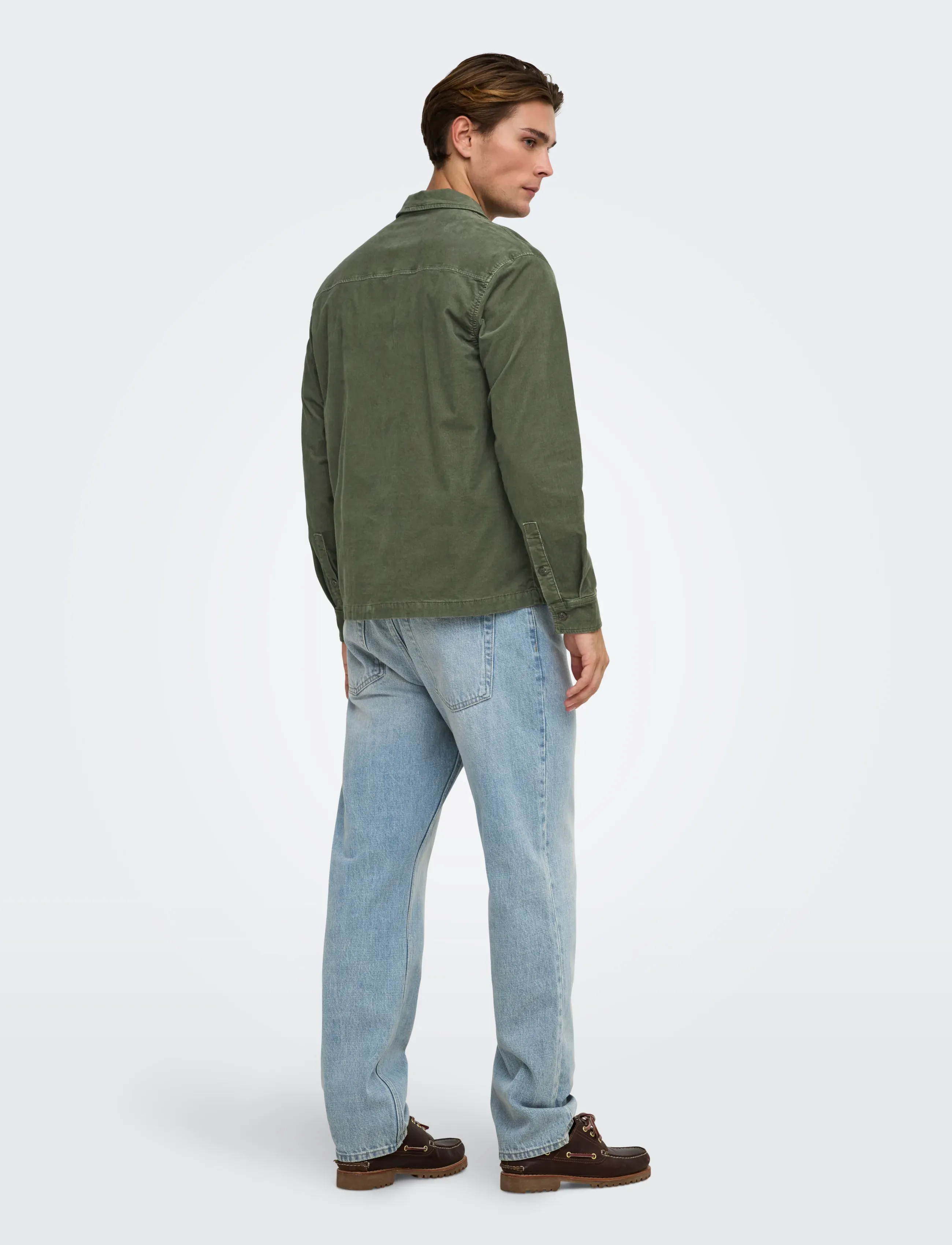 ONLY & SONS - ONSEWELL WASHED CORDUROY SHIRT - forest night - 3