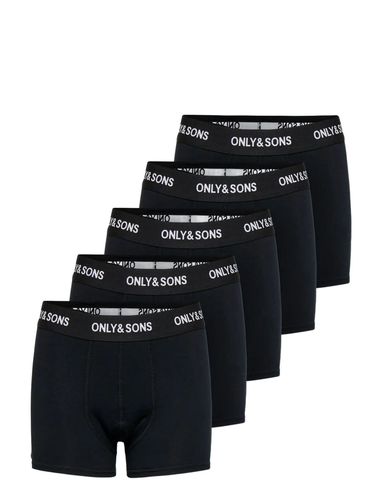 ONLY & SONS OSJFITZ SOLID BOXER 5-PACK JNR NOOS - Nærfatnaður - BLACK / black