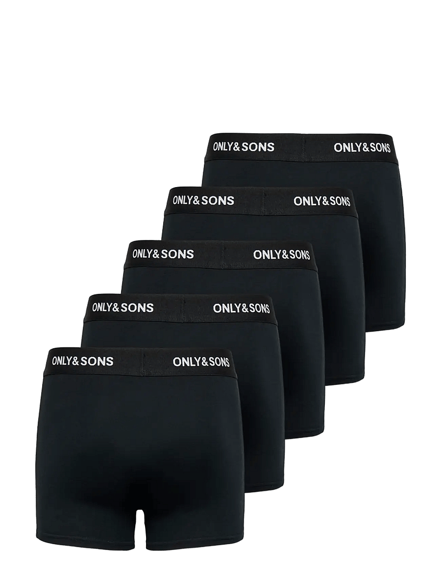 ONLY & SONS - OSJFITZ SOLID BOXER 5-PACK JNR NOOS - unterhosen - black - 1