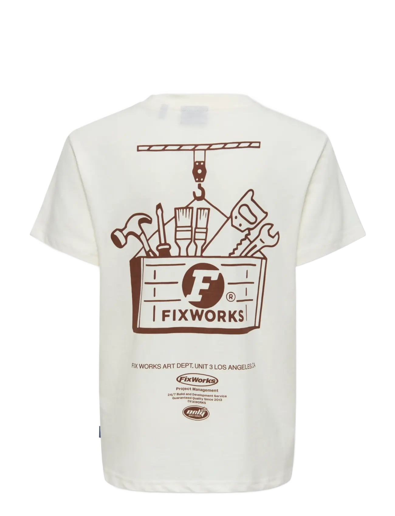 ONLY & SONS - OSJALFI FIX WORKS SS REG TEE - kurzärmelige - cloud dancer - 1