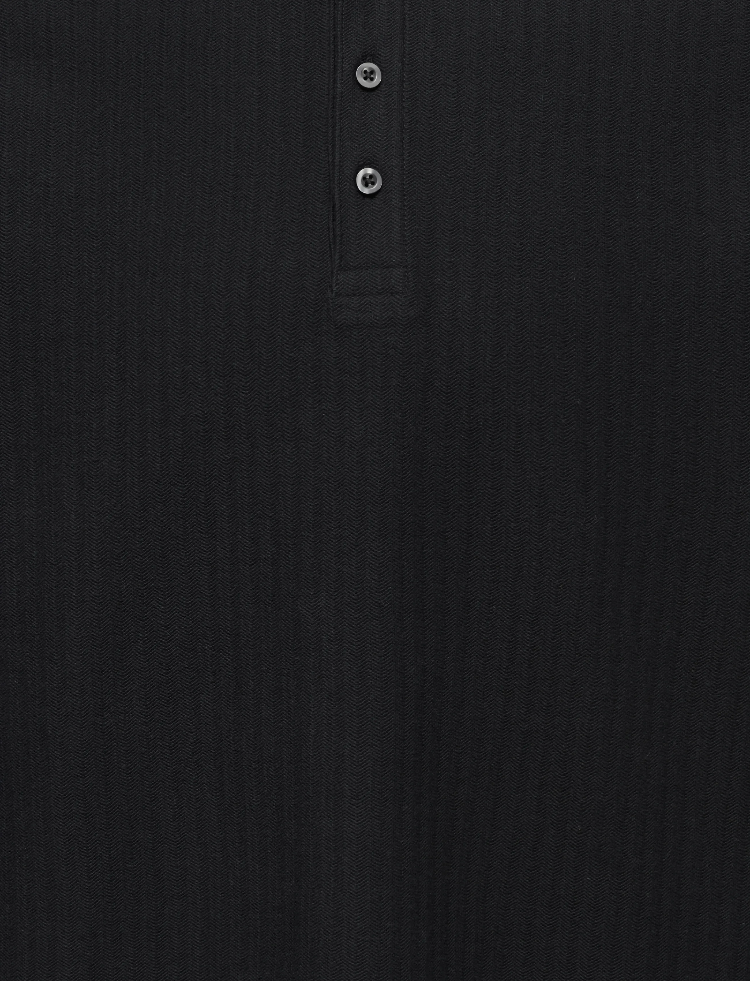 ONLY & SONS - ONSEDDY HERRINGBONE LS  HENLEY TEE - black - 2