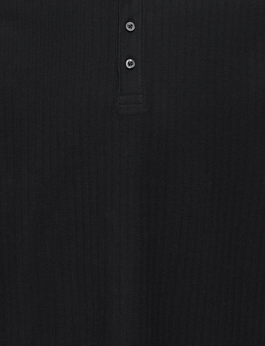 ONLY & SONS - ONSEDDY HERRINGBONE LS HENLEY TEE - black - 2