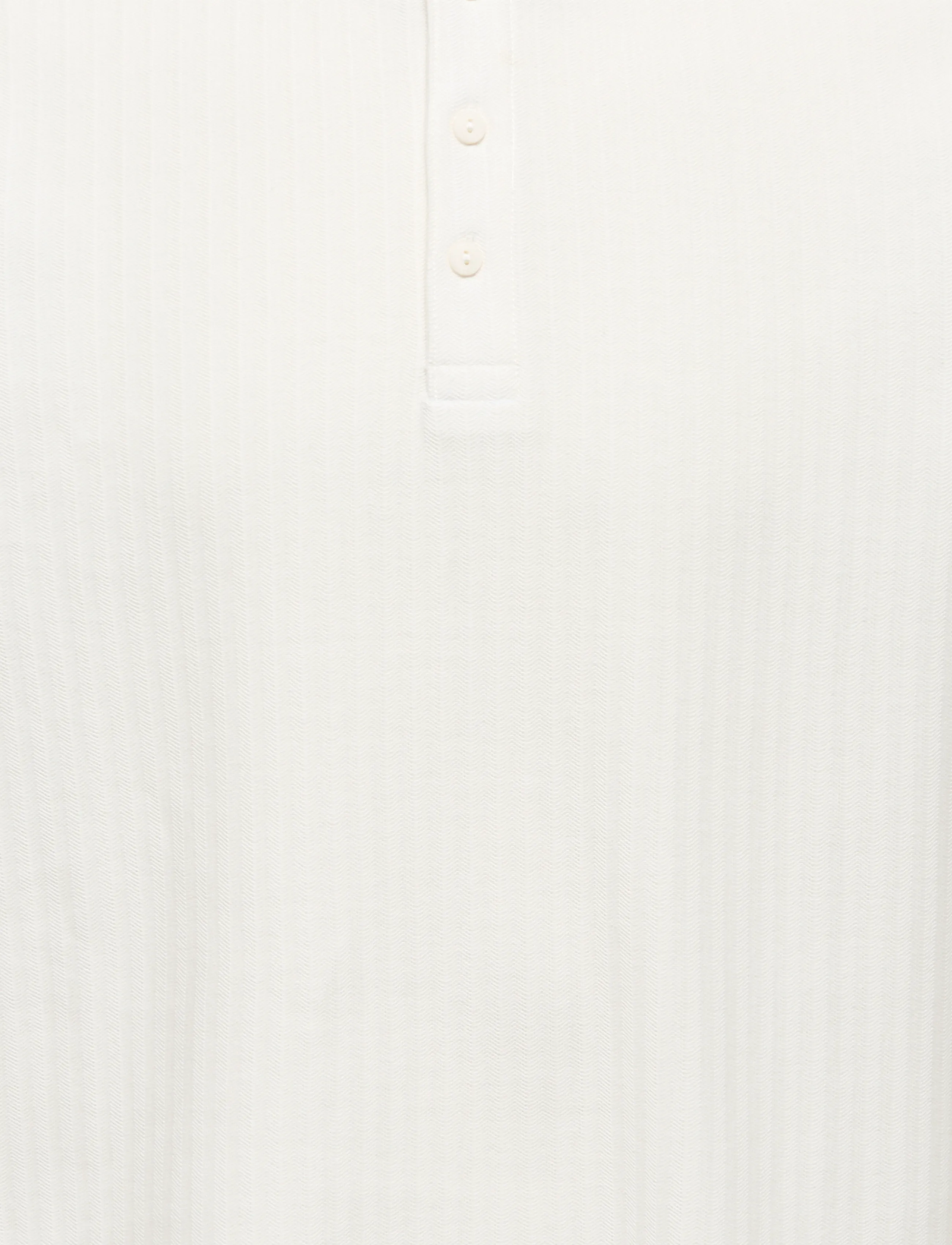 ONLY & SONS - ONSEDDY HERRINGBONE LS  HENLEY TEE - cloud dancer - 2