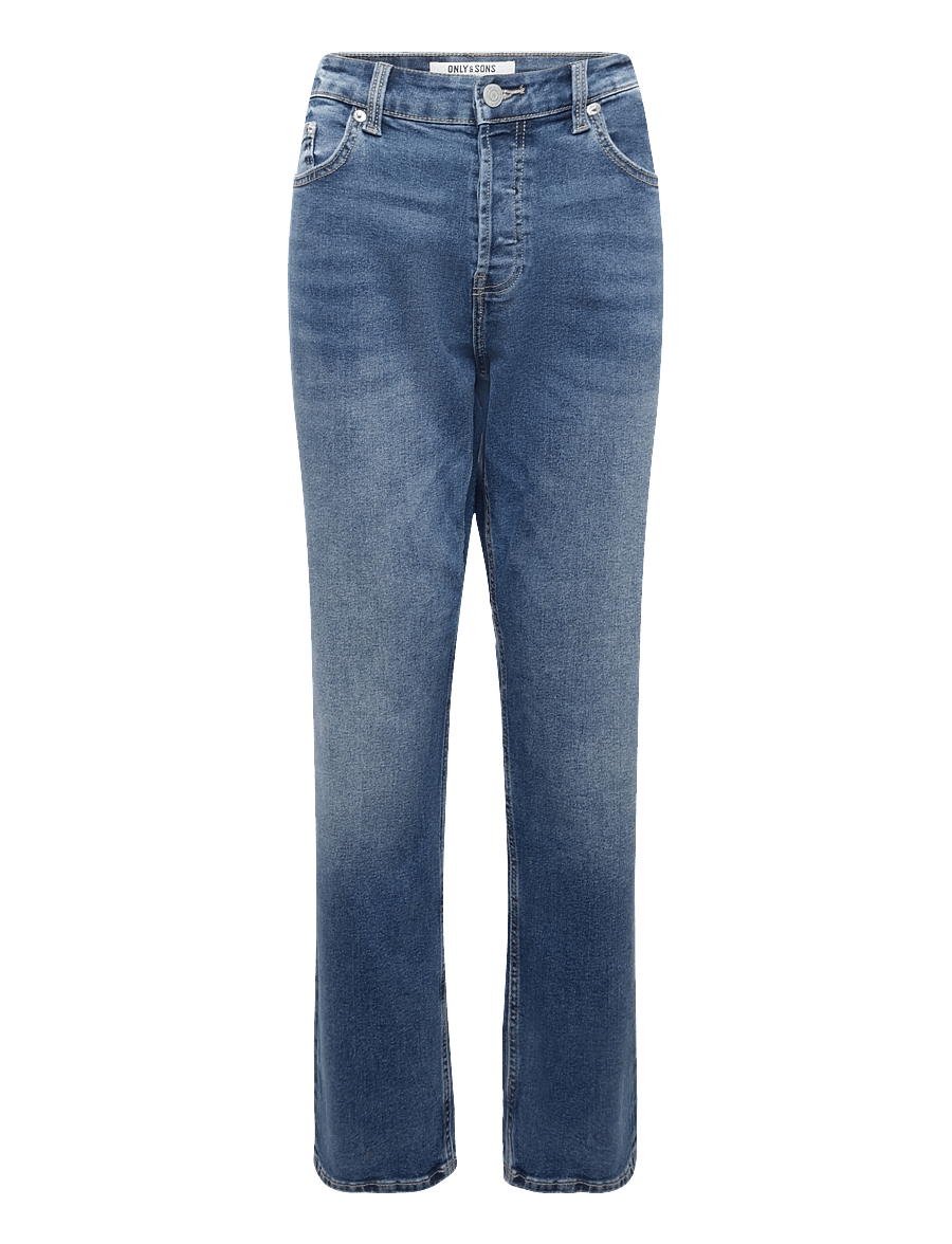 ONLY & SONS - ONSEDGE STRAIGHT STRETCH PIM BOX DNM MU - regular jeans - medium blue denim - 0