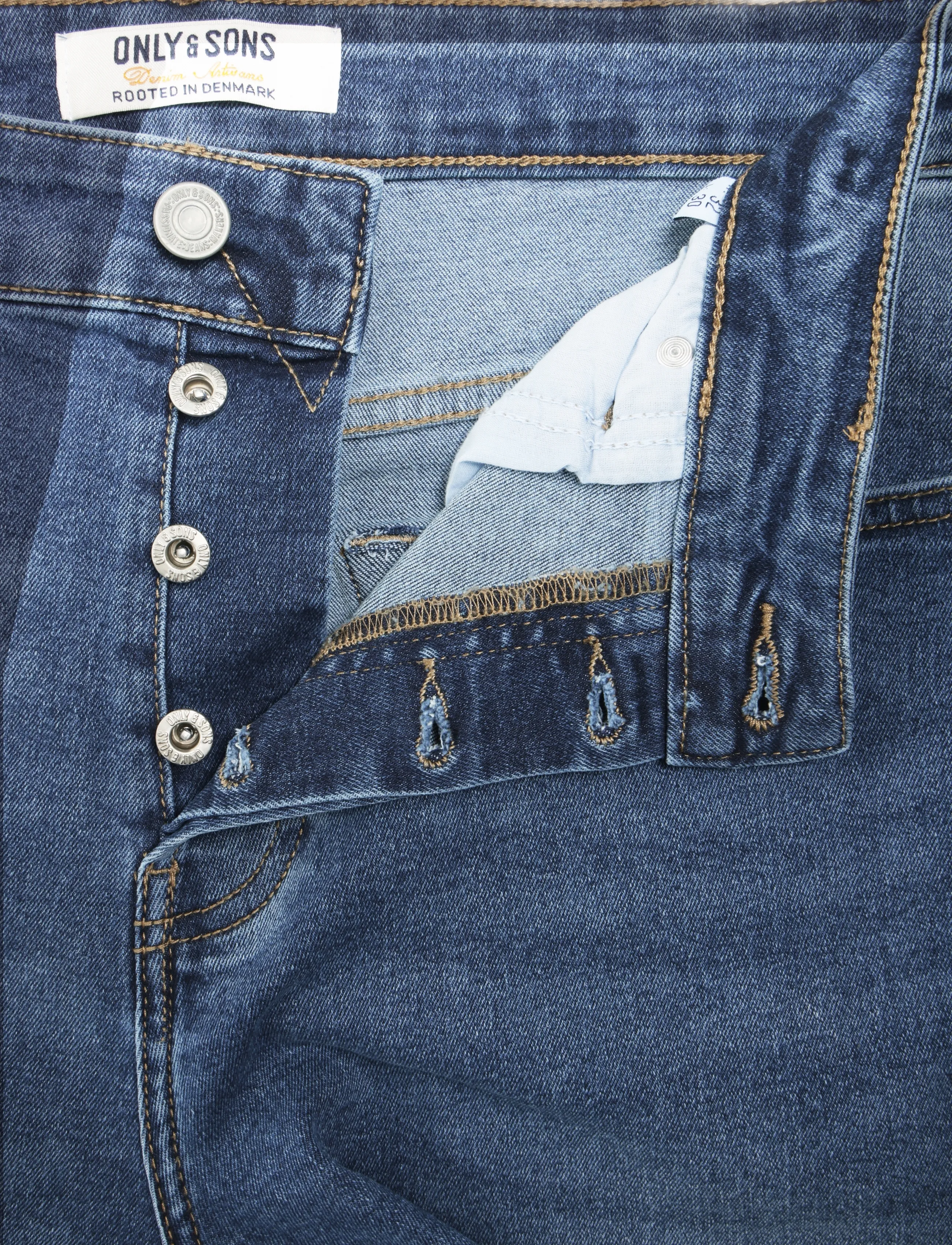 ONLY & SONS - ONSEDGE STRAIGHT STRETCH PIM BOX DNM MU - regular jeans - medium blue denim - 3