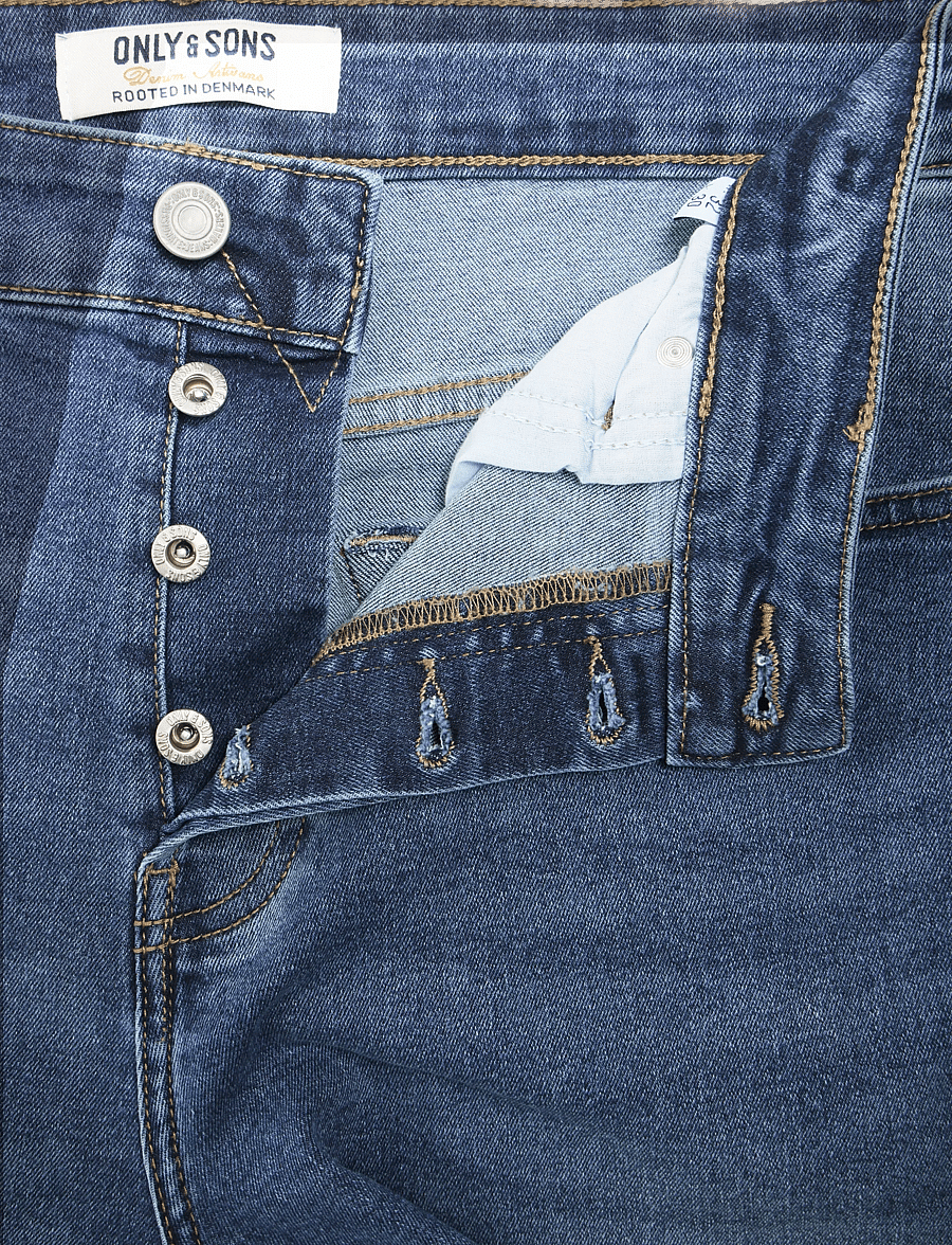 ONLY & SONS - ONSEDGE STRAIGHT STRETCH PIM BOX DNM MU - regular jeans - medium blue denim - 3