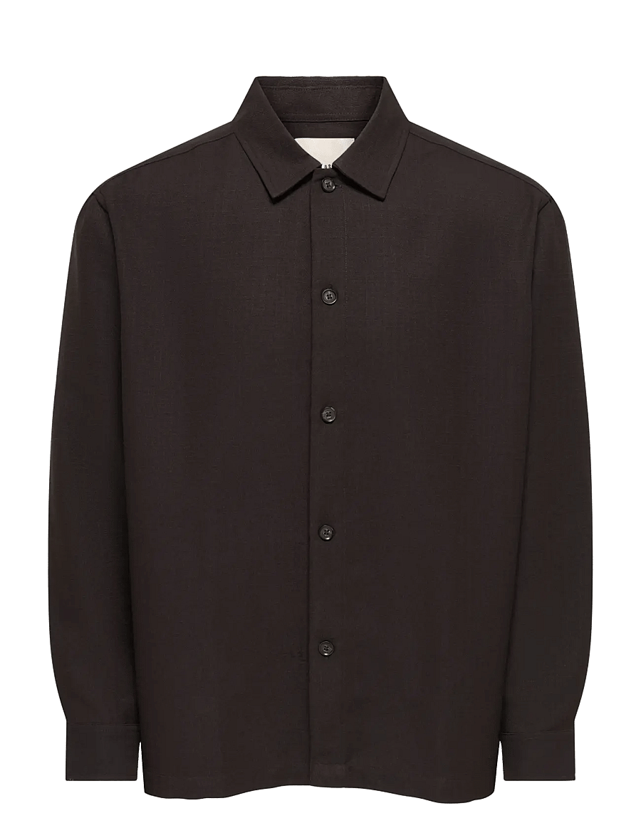ONLY & SONS - ONSHANSI ARIO LS SHIRT RLX - casual shirts - coffee bean - 1