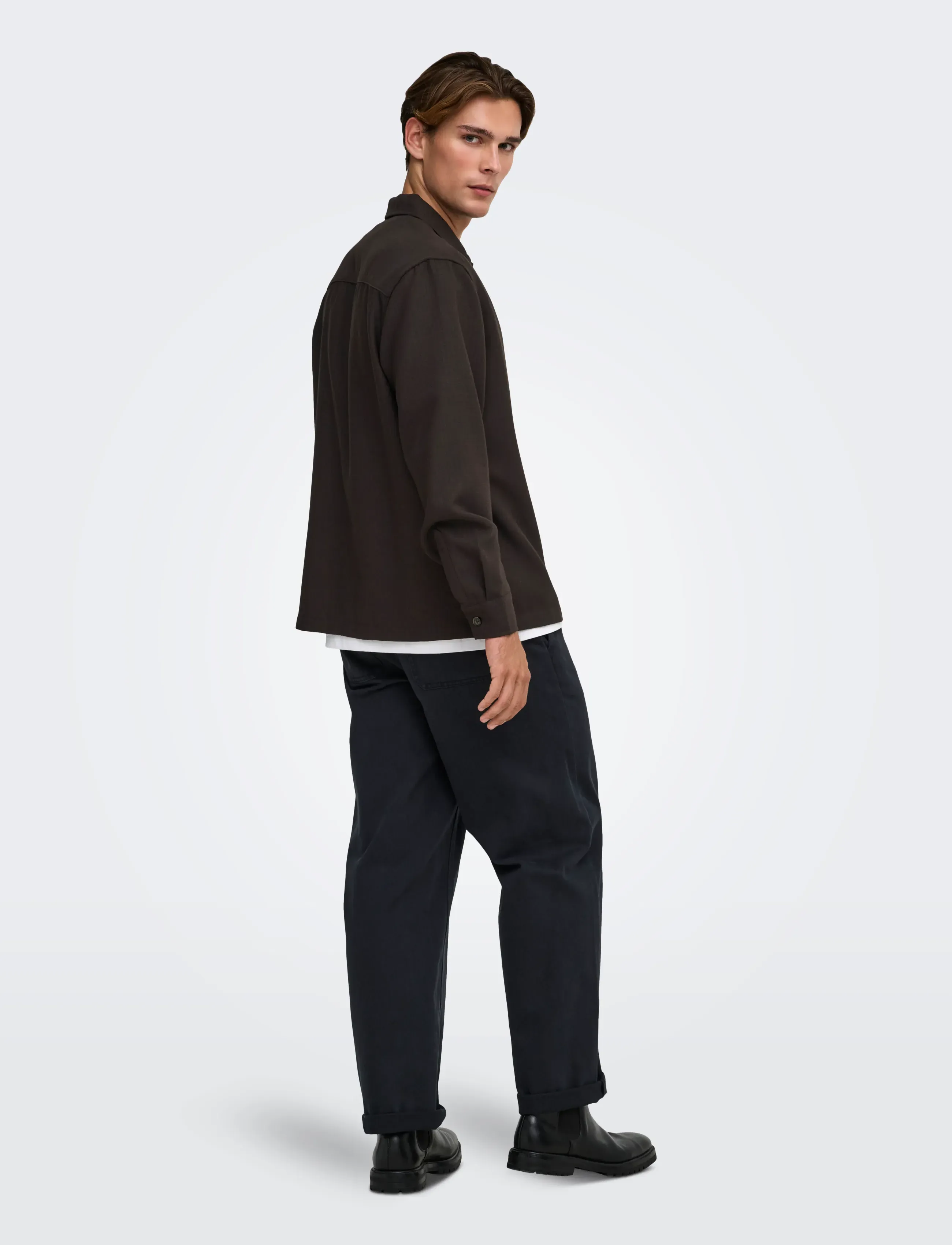 ONLY & SONS - ONSHANSI ARIO LS SHIRT RLX - casual shirts - coffee bean - 3