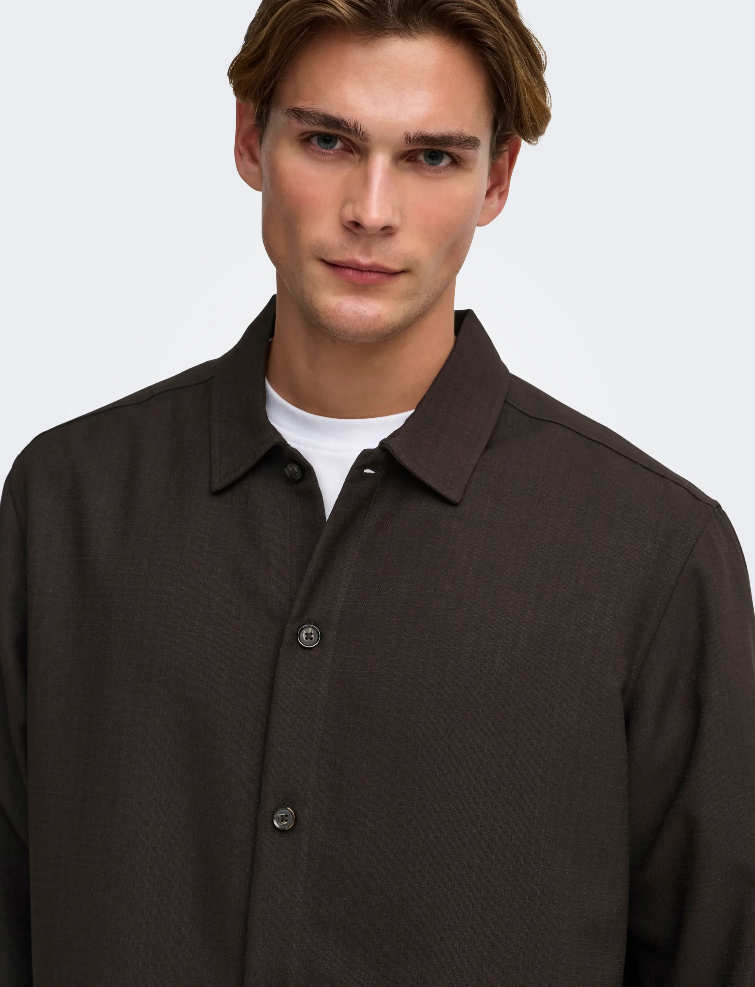 ONLY & SONS - ONSHANSI ARIO LS SHIRT RLX - casual shirts - coffee bean - 5