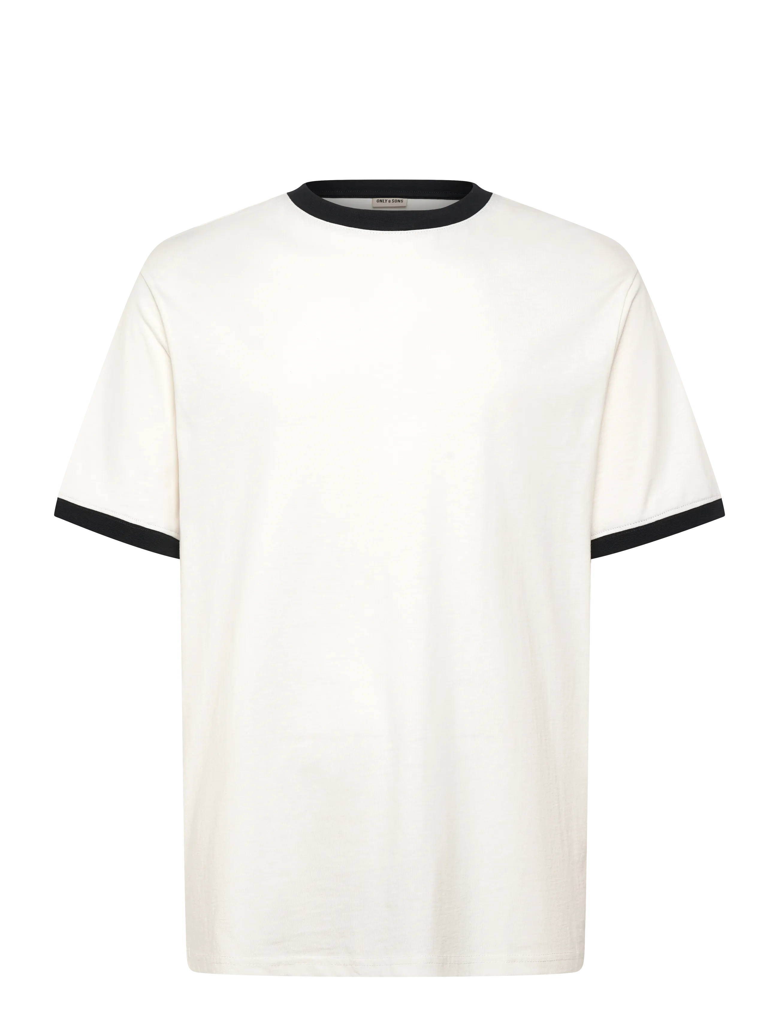 ONLY & SONS Onsfred Life Rlx Ss Contrast Tee, XL, T-shirts, Schwarz - Short-sleeved, Männerswear