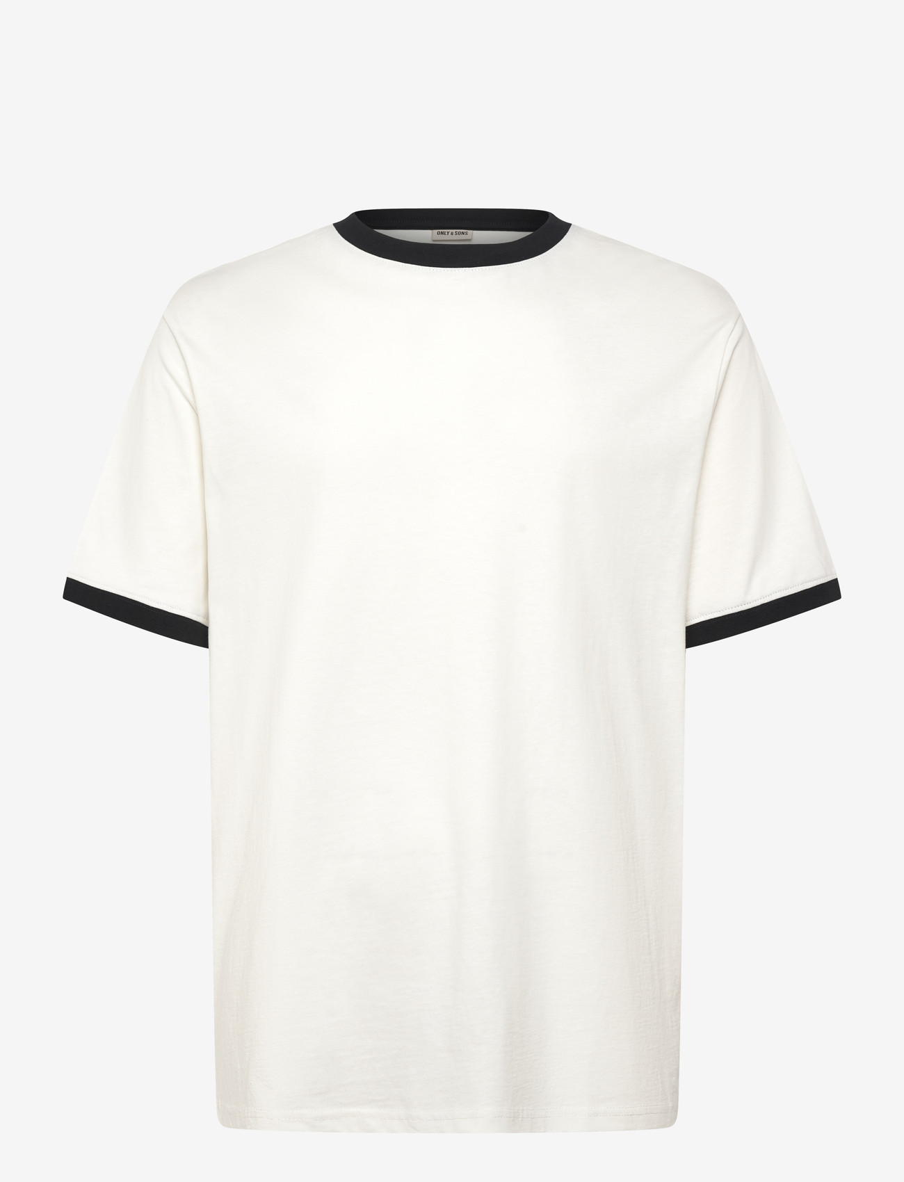 ONLY & SONS - ONSFRED LIFE RLX SS CONTRAST TEE - kurzärmelig - cloud dancer - 0
