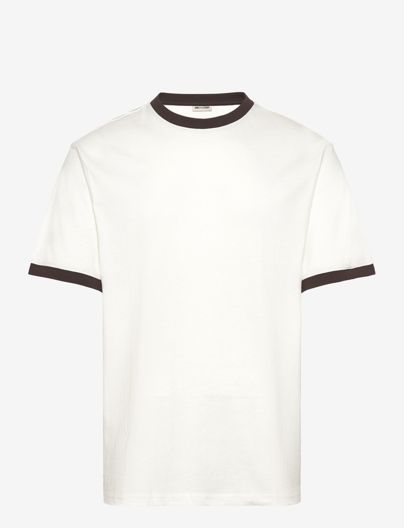 ONLY & SONS - ONSFRED LIFE RLX SS CONTRAST TEE - kortærmede t-shirts - cloud dancer - 0