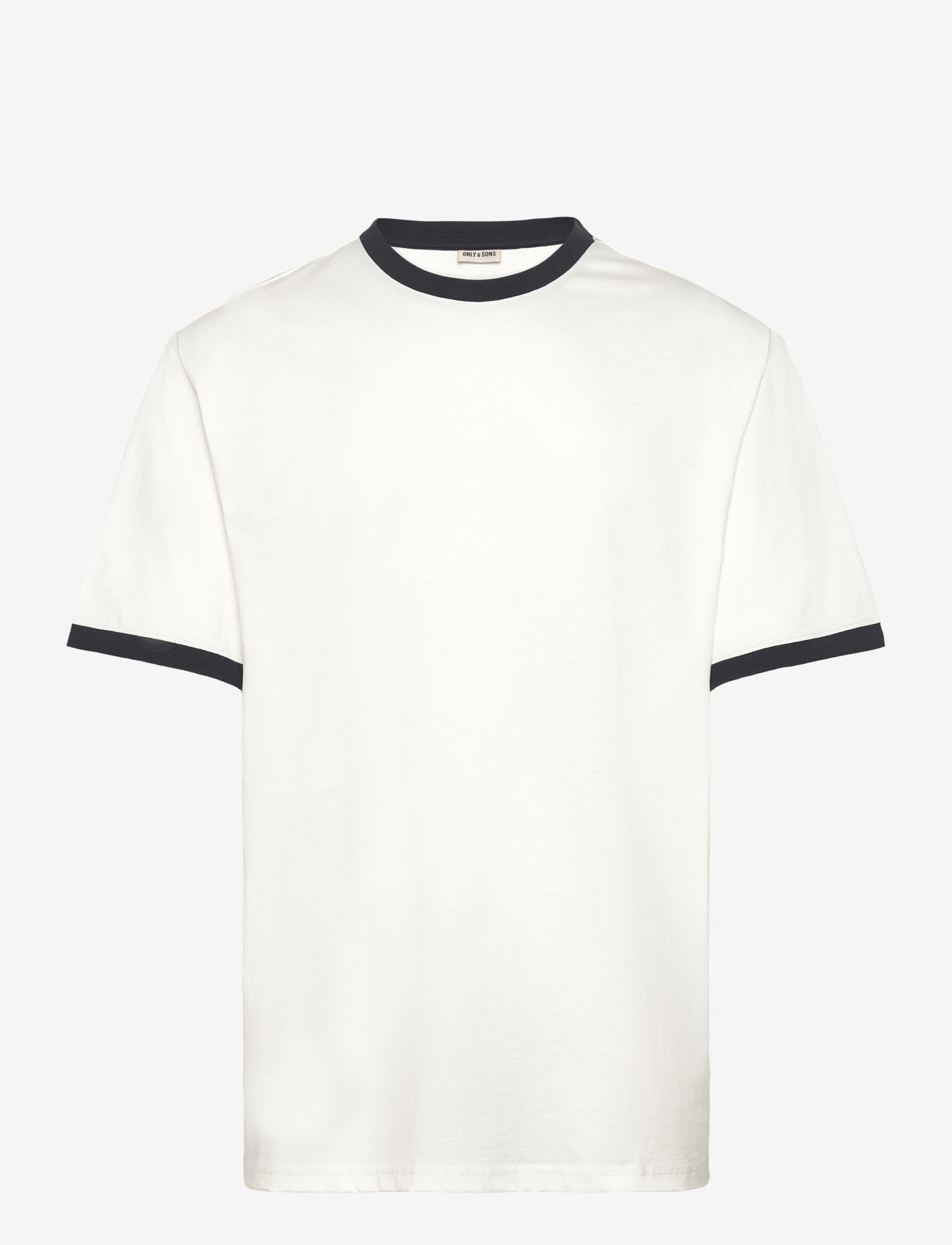 ONLY & SONS - ONSFRED LIFE RLX SS CONTRAST TEE - lühikeste varrukatega t-särgid - cloud dancer - 0