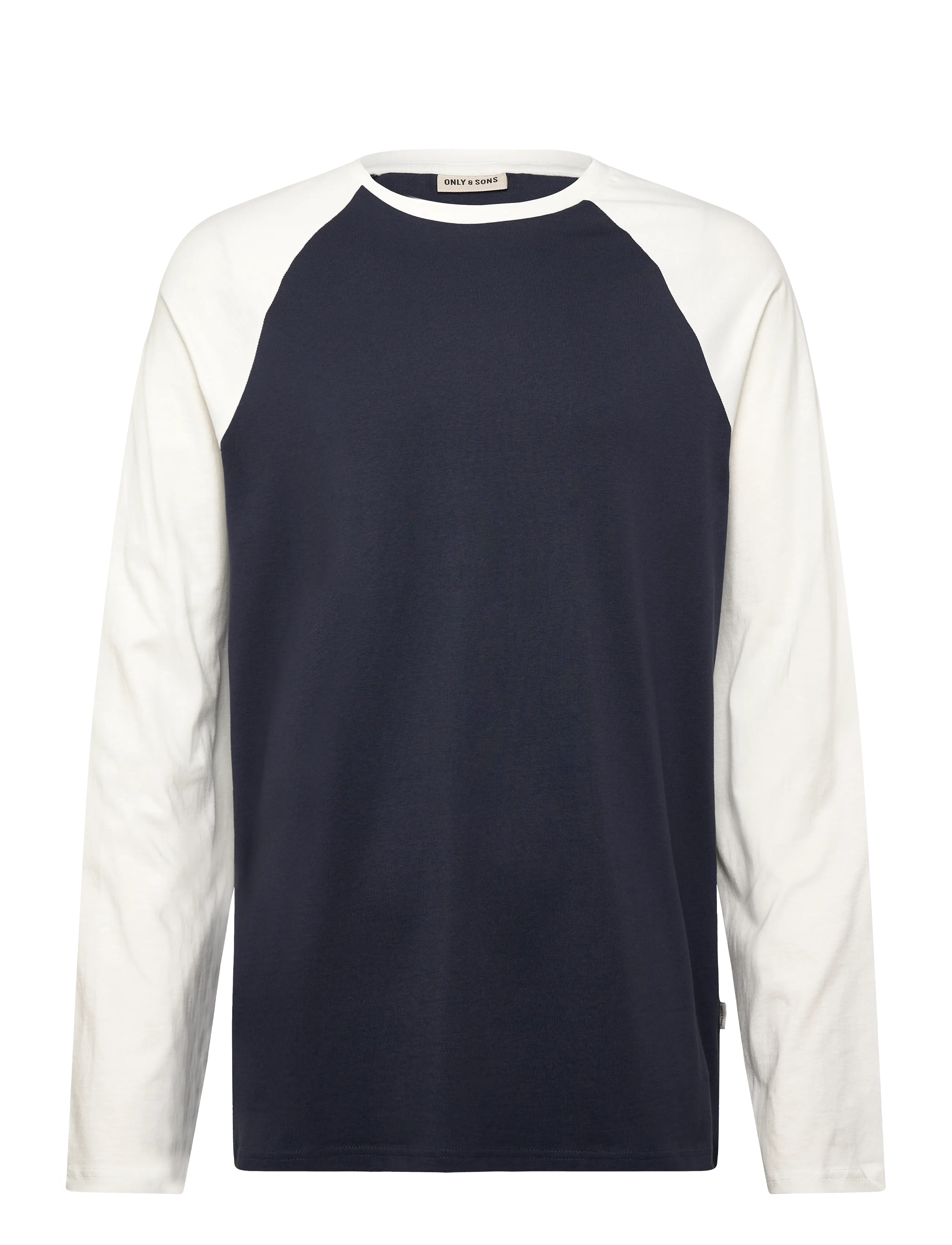 ONLY & SONS Onsfred Life Rlx Ls Raglan Cb Tee, S, T-shirts, Marineblau - Long-sleeved, Männerswear
