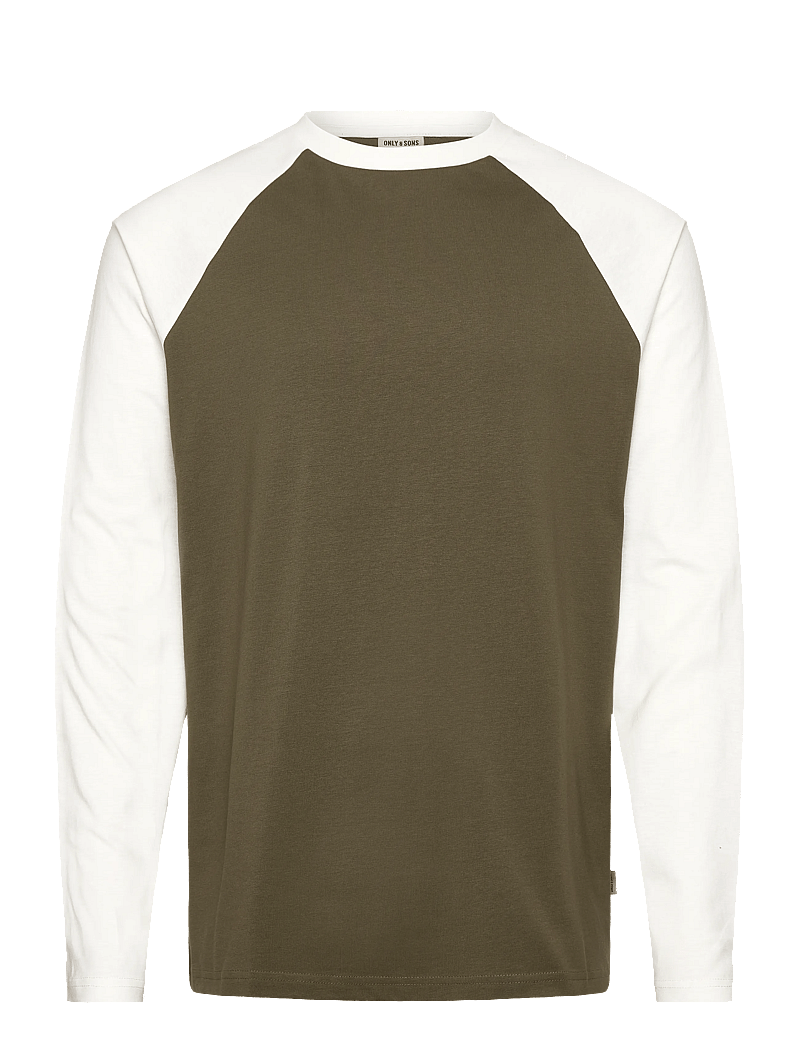 ONLY & SONS - ONSFRED LIFE RLX LS RAGLAN CB TEE - langärmelig - olive night - 0