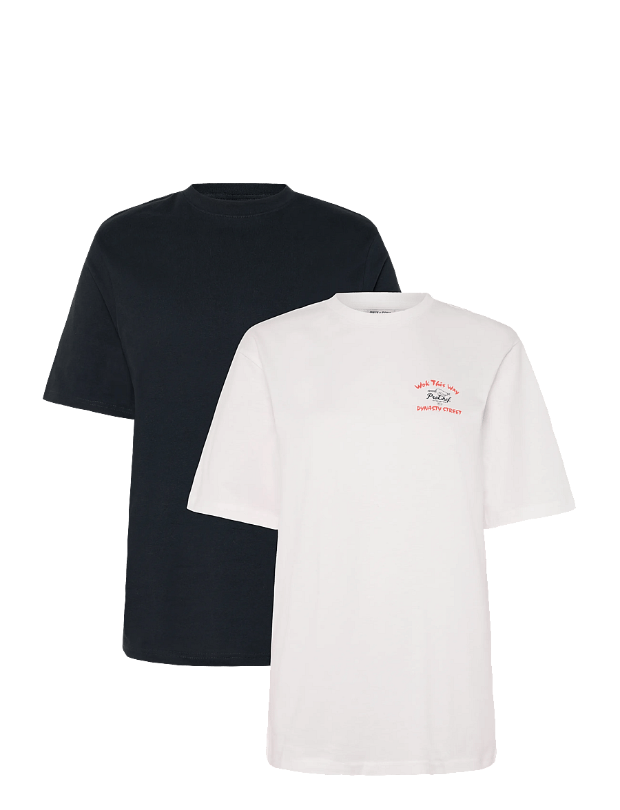 ONLY & SONS - ONSFRED LIFE RLX MIX TEE 2-PACK - cloud dancer - 0