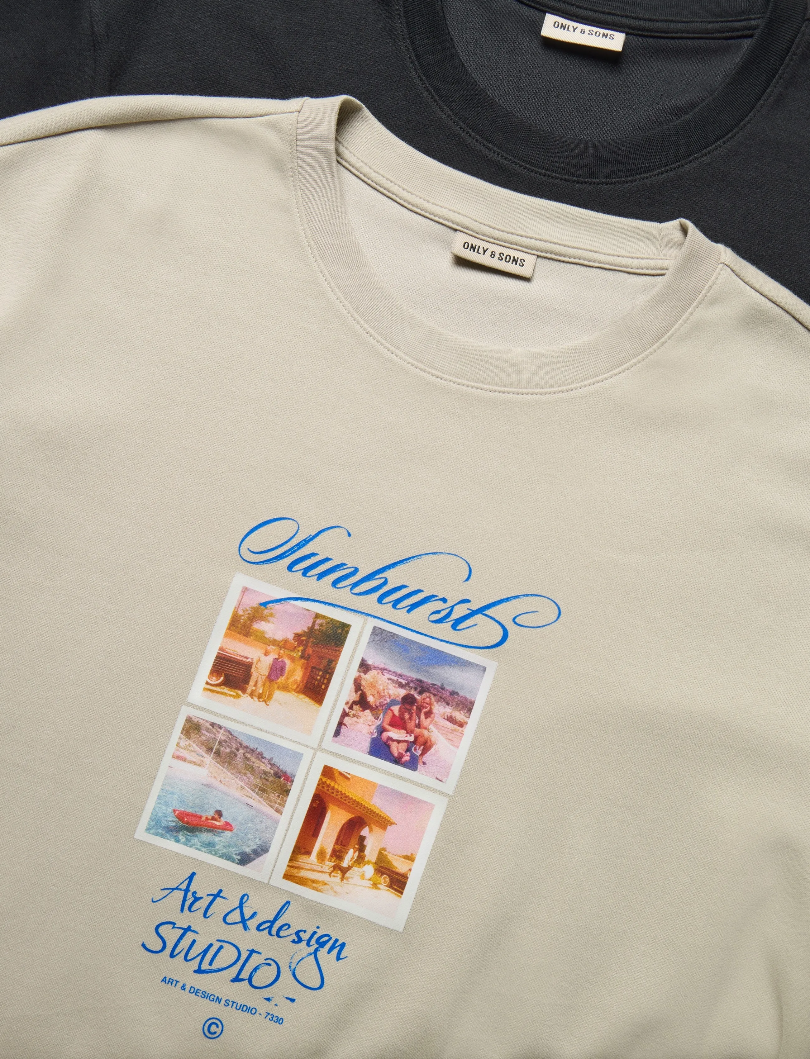ONLY & SONS - ONSCASPIAN AIRFLEX SS REG MIX TEE 2-PACK - kurzärmelig - silver lining - 2
