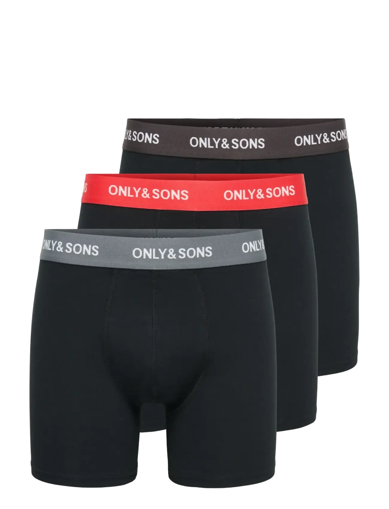 ONLY & SONS Onsriber Boxer 3Pack, XS, Black, Undertøj > Boxershorts, Herre