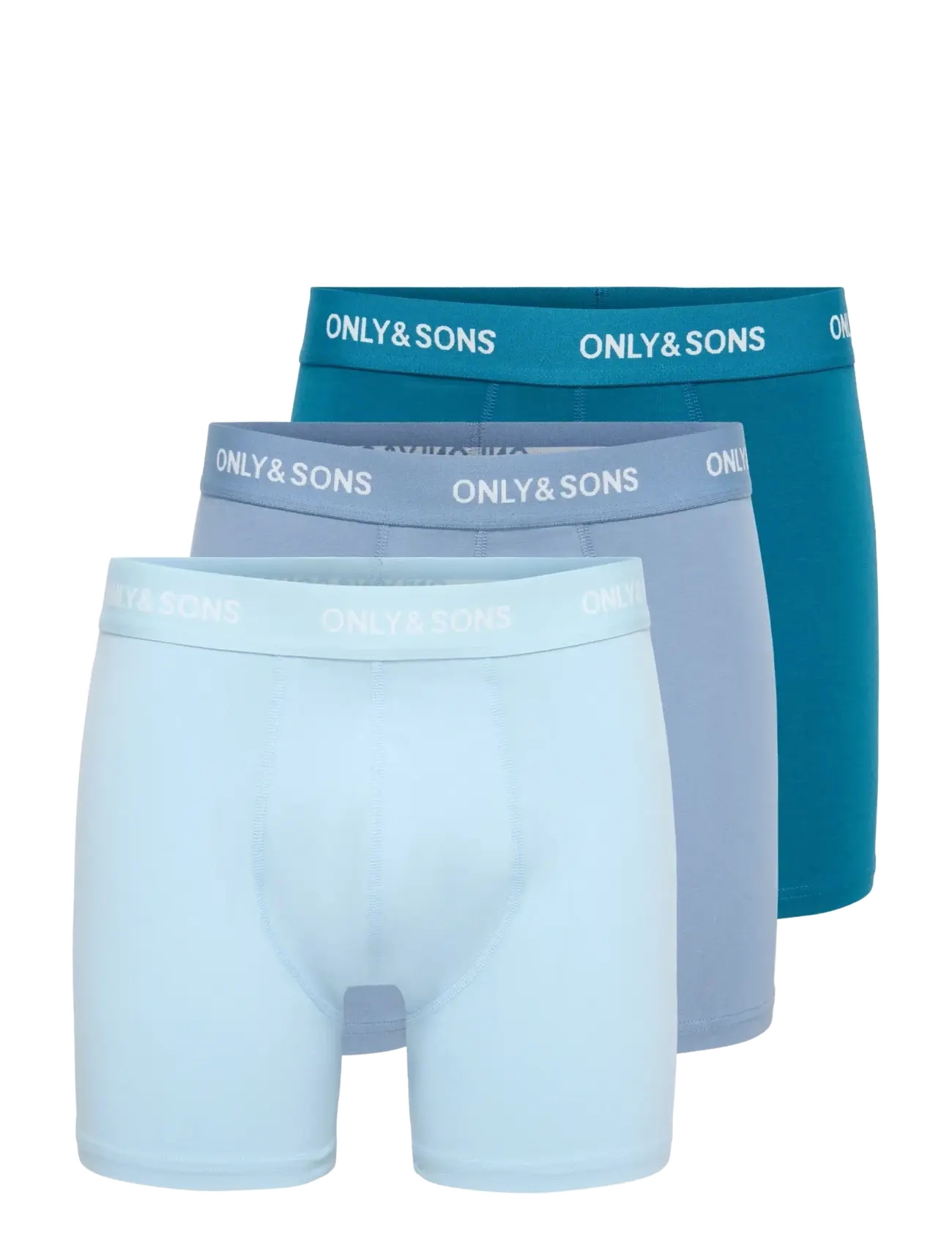 ONLY & SONS Onsriber Boxer 3Pack, L, Blue, Undertøj > Boxershorts, Herre