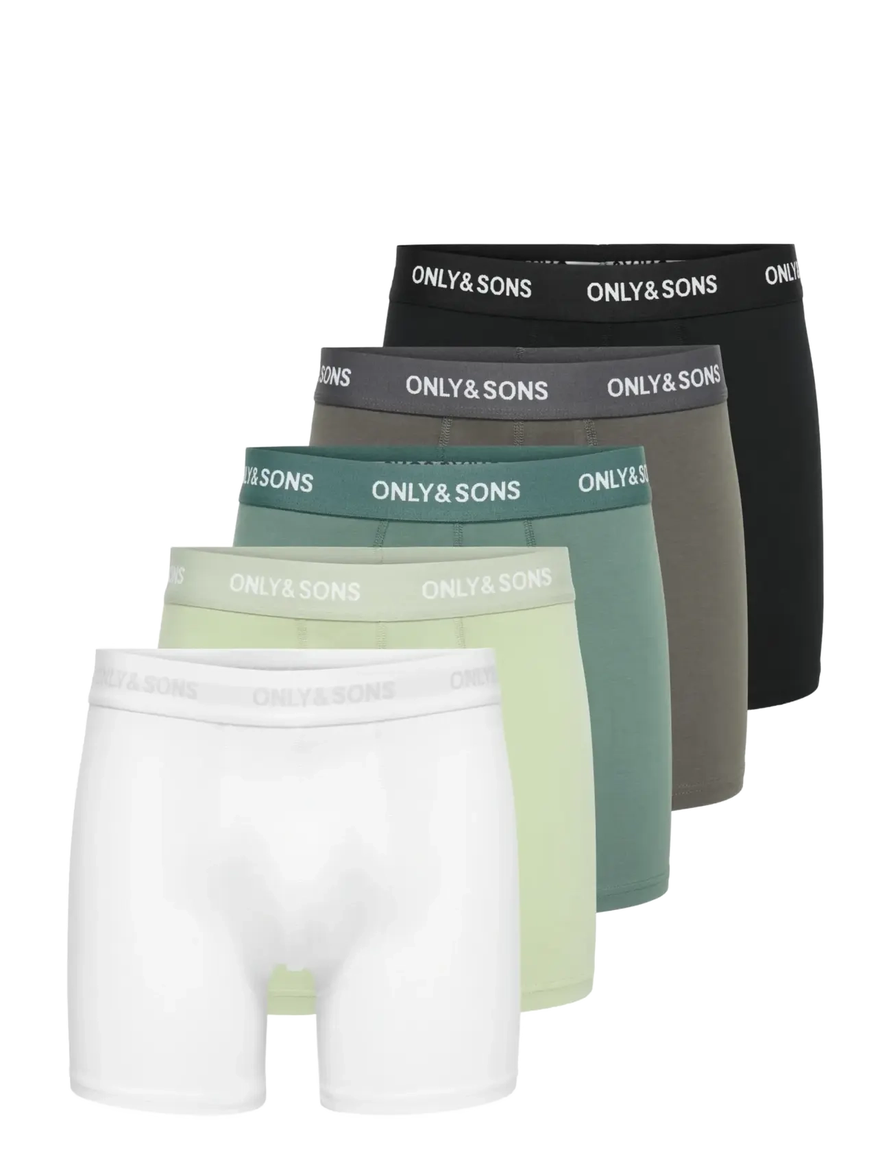 ONLY & SONS Onsriber Boxer 5Pack, XXL, Black, Undertøj > Boxershorts, Herre