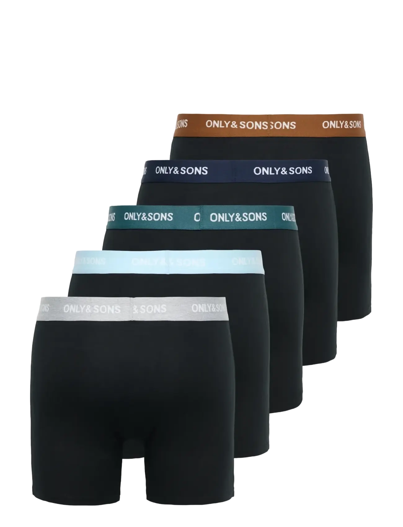 ONLY & SONS - ONSRIBER BOXER 5PACK - black - 1