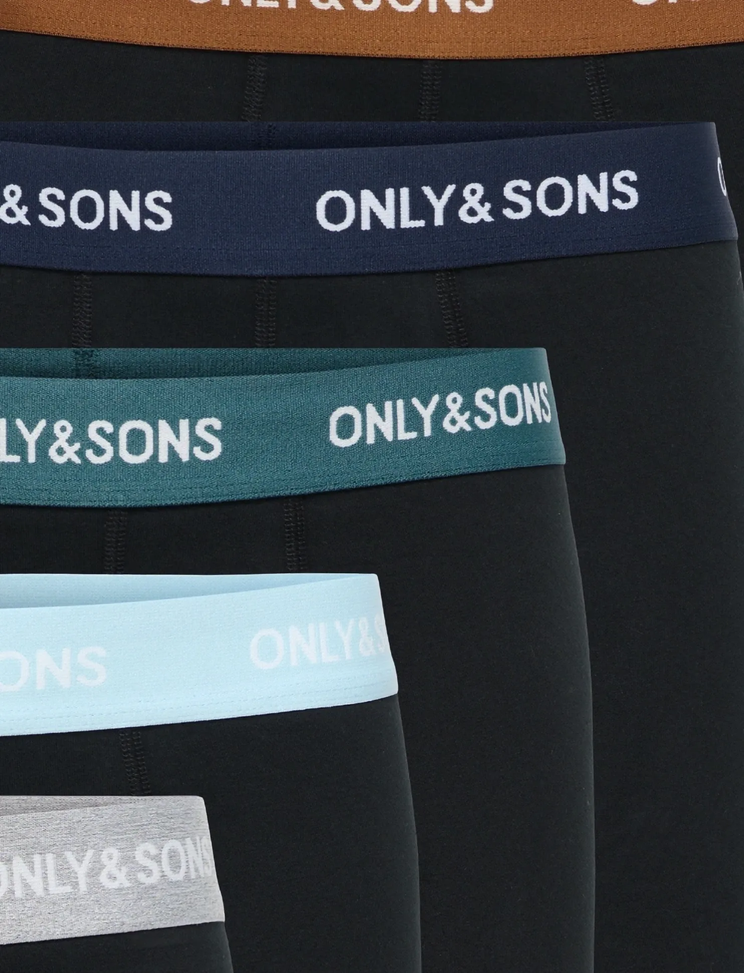 ONLY & SONS - ONSRIBER BOXER 5PACK - black - 2