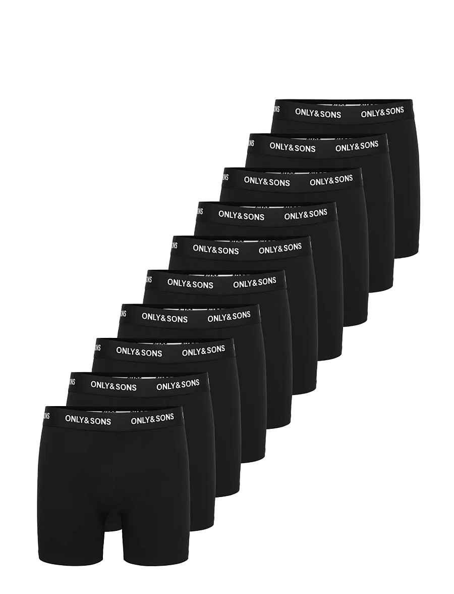 ONLY & SONS - ONSRIBER BOXER 10PACK - boxershorts - black - 1