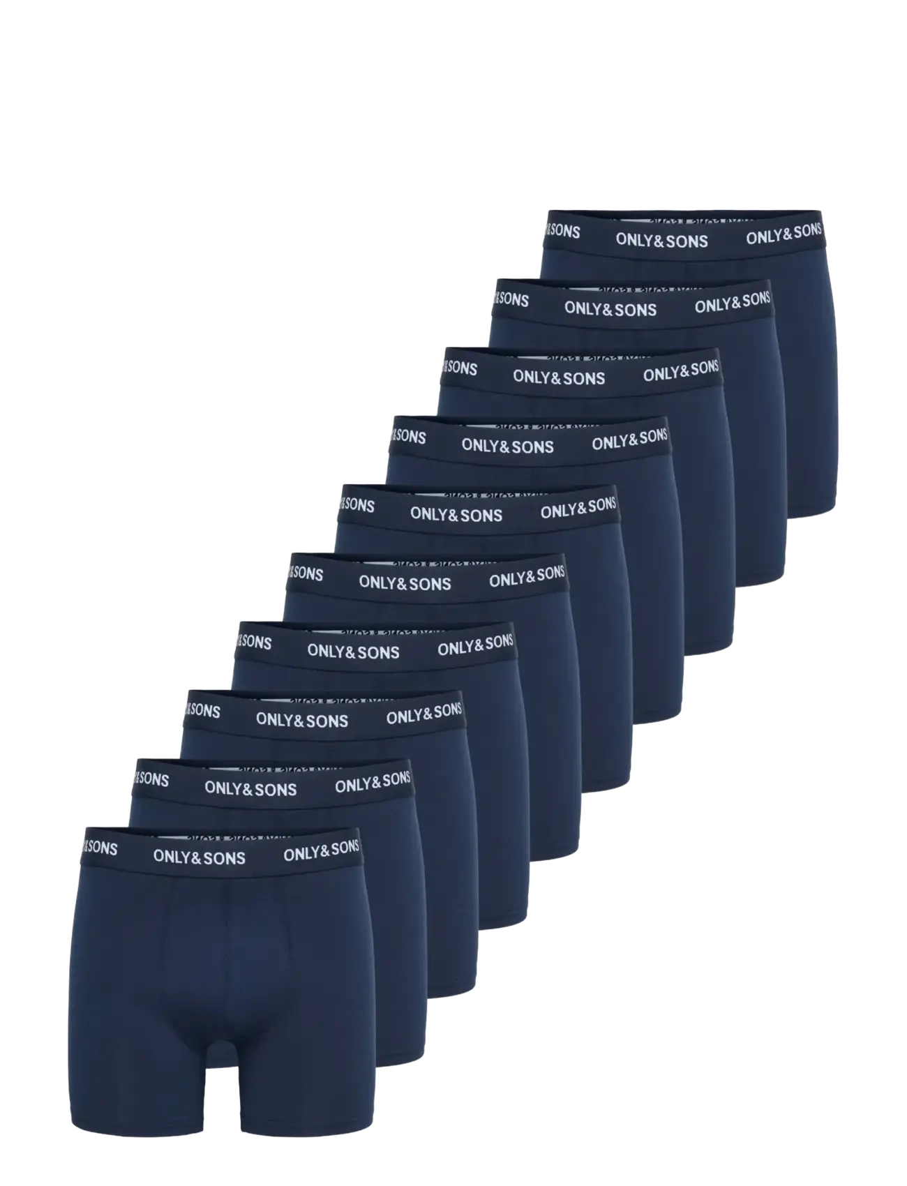 ONLY & SONS Onsriber Boxer 10Pack, S, Navy, Undertøj > Boxershorts, Herre