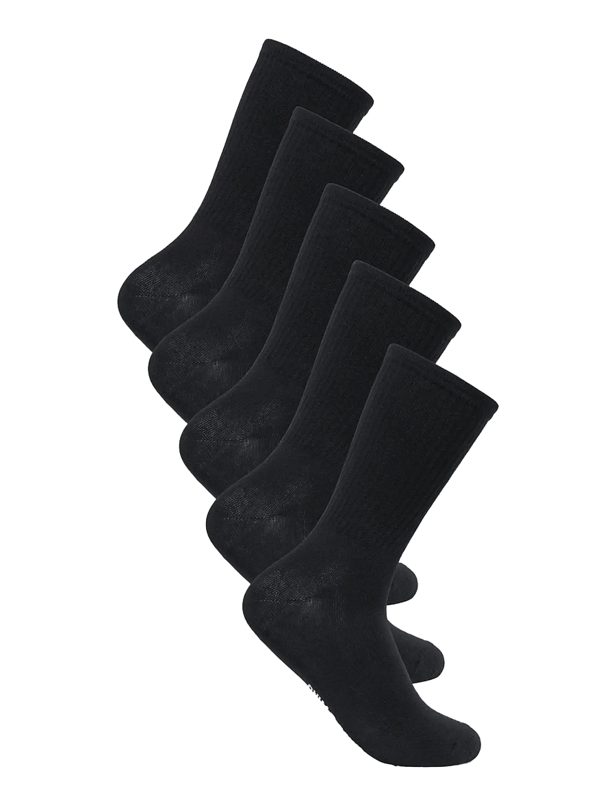 ONLY & SONS - ONSRIBER TENNIS SOCK 5PACK - crew-socken - black - 0