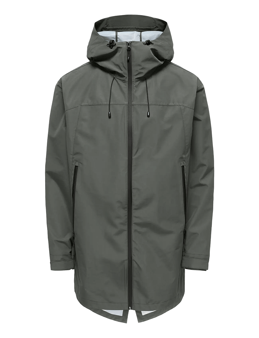 ONLY & SONS - ONSRAZ TECHNICAL SHELL JKT LONG OTW CS - parkas - castor gray - 0