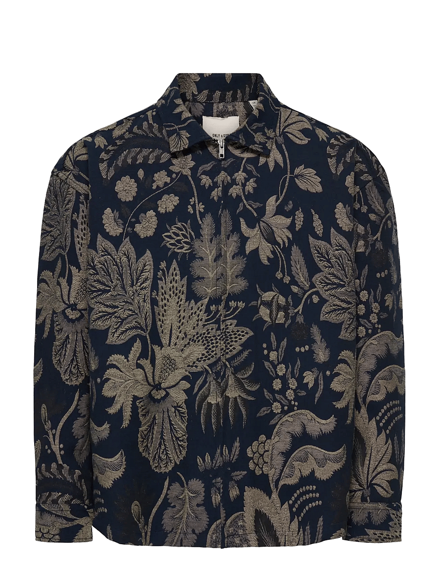 ONLY & SONS - ONSFREDDY LOOSE OVERSHIRT - navy blazer - 0
