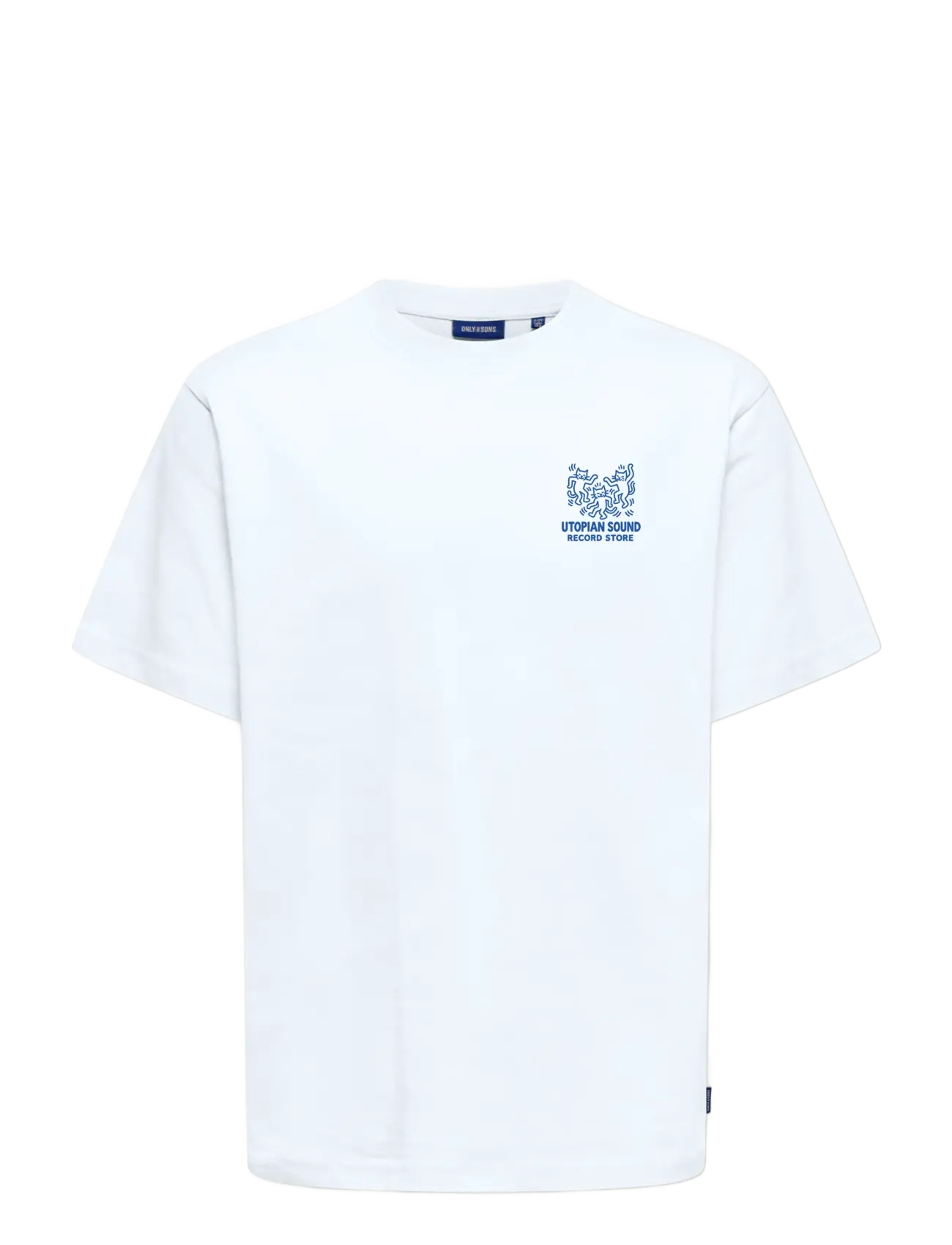 ONLY & SONS OSJFRED WORLDWIDE RLX SS TEE - Tagasi kooli - BRIGHT WHITE / white