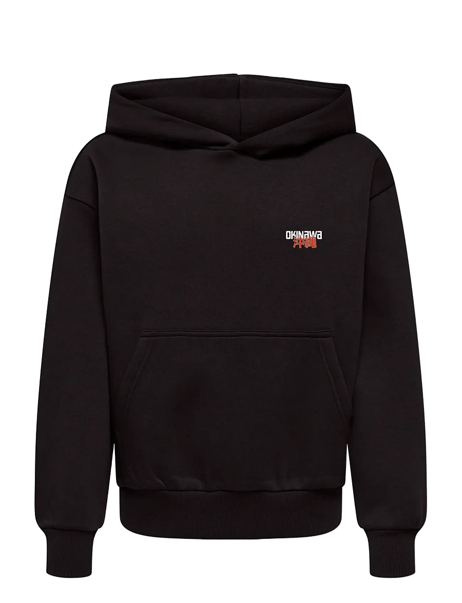 ONLY & SONS - OSJCERES PLANT LIFE RLX LS HOODIE - kapuzenpullover - black - 0