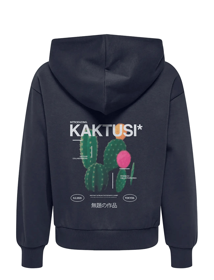 ONLY & SONS - OSJCERES PLANT LIFE RLX LS HOODIE - kapuzenpullover - blue nights - 1
