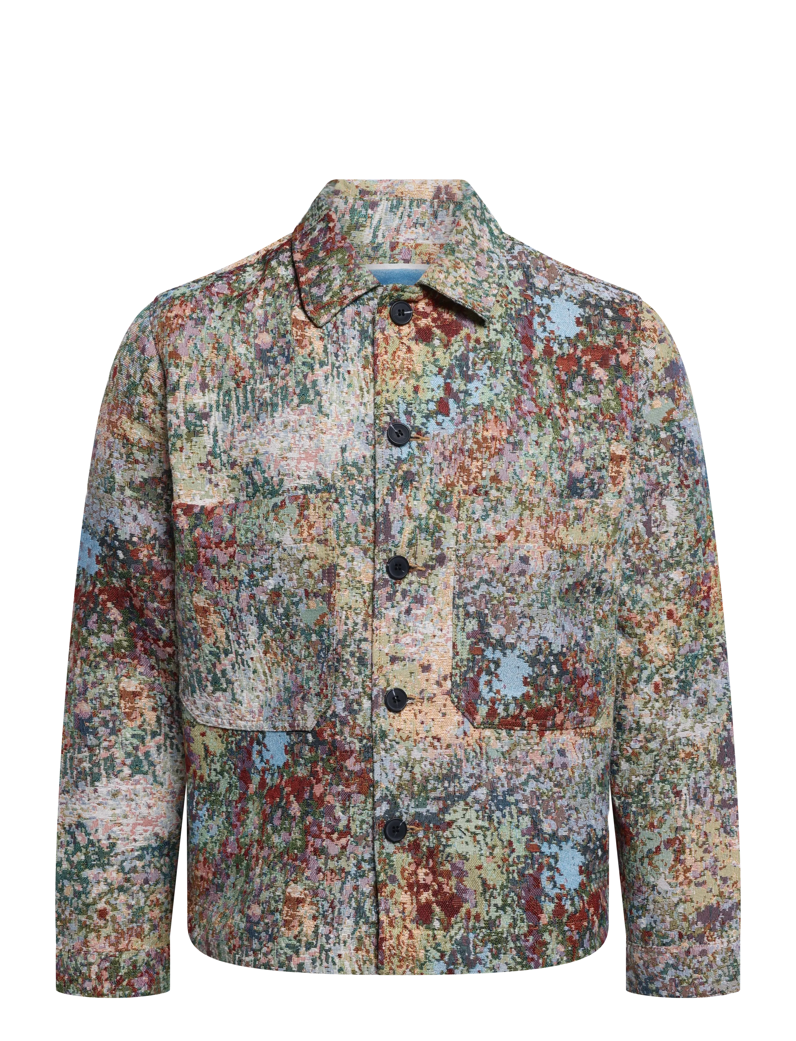 ONLY & SONS ONSCASSEL JAQ PAINT 1237 YFM DNM SHIRT - Herbstgarderobe - DARK BLUE DENIM / multi