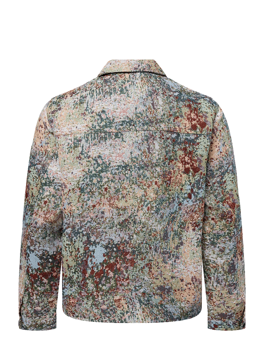 ONLY & SONS - ONSCASSEL JAQ PAINT 1237 YFM DNM SHIRT - gemusterte hemden - dark blue denim - 1