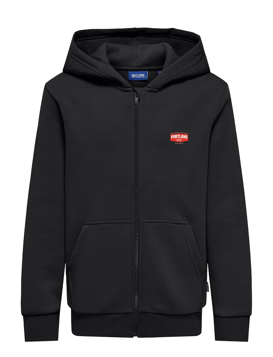 ONLY & SONS - OSJCERES RLX PORTLAND ZIP HOODIE - kapuzenpullover - black - 0