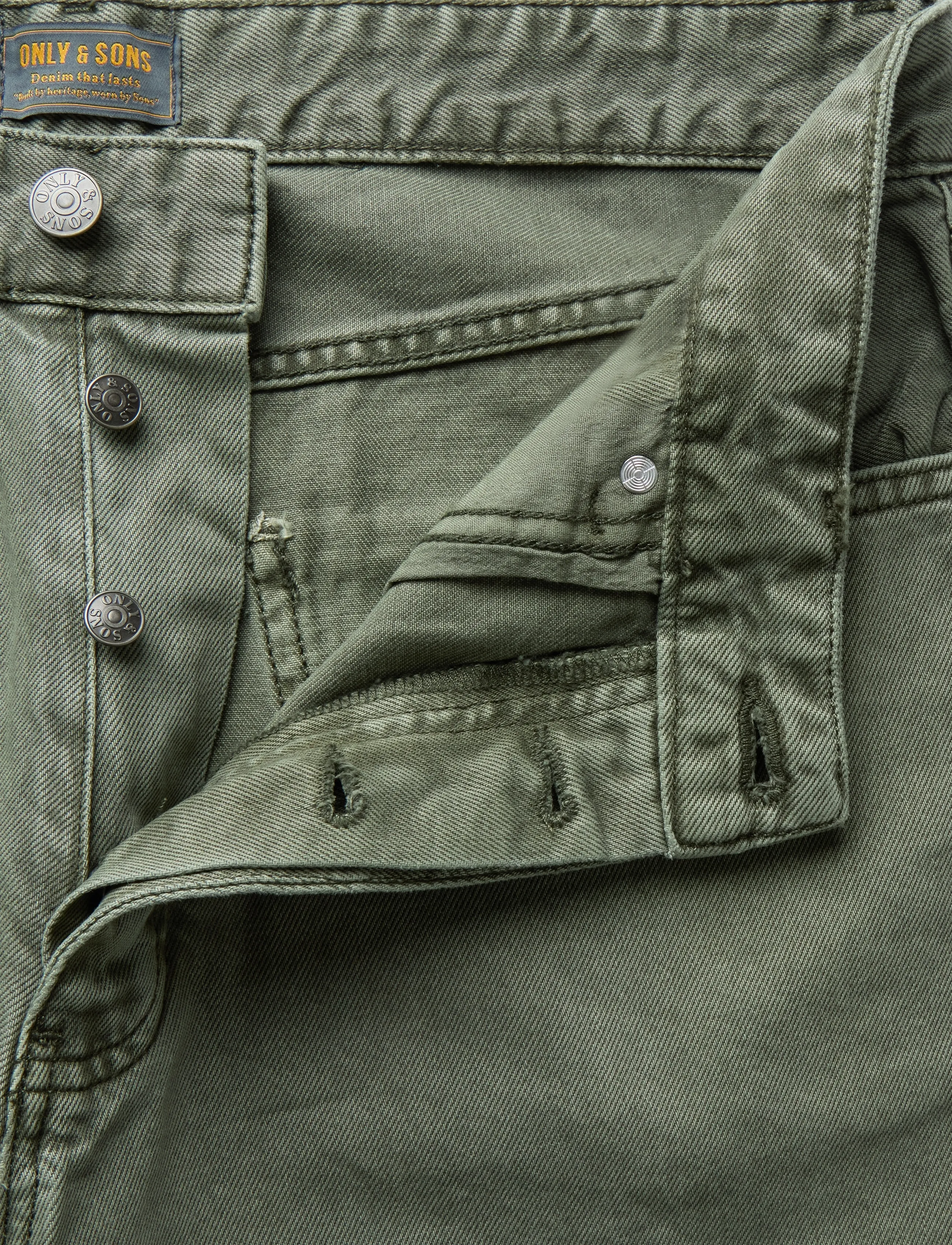 ONLY & SONS - ONSFADE LOOSE COL BOX 1427 AZG DNM KA - loose jeans - calliste green - 3