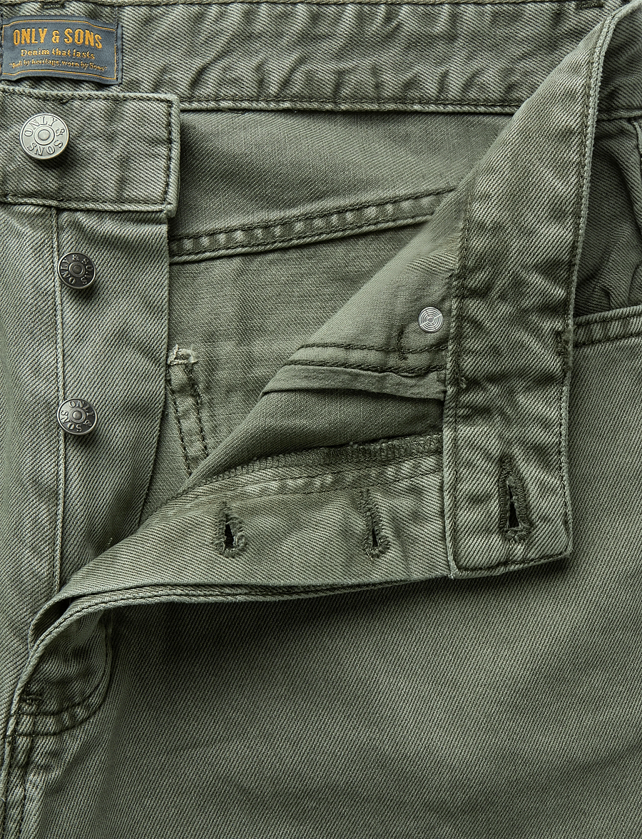 ONLY & SONS - ONSFADE LOOSE COL BOX 1427 AZG DNM KA - loose jeans - calliste green - 3