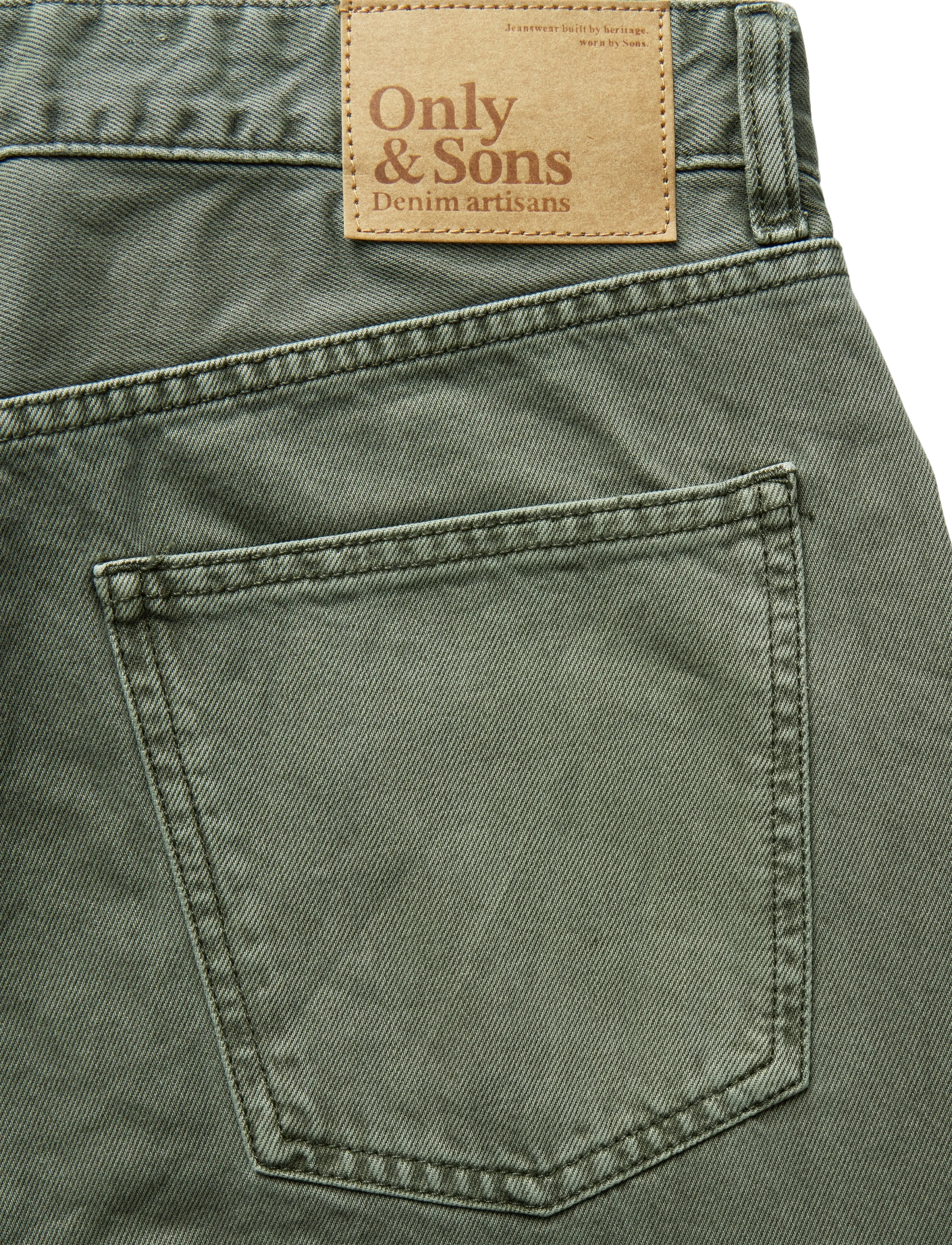 ONLY & SONS - ONSFADE LOOSE COL BOX 1427 AZG DNM KA - loose jeans - calliste green - 4