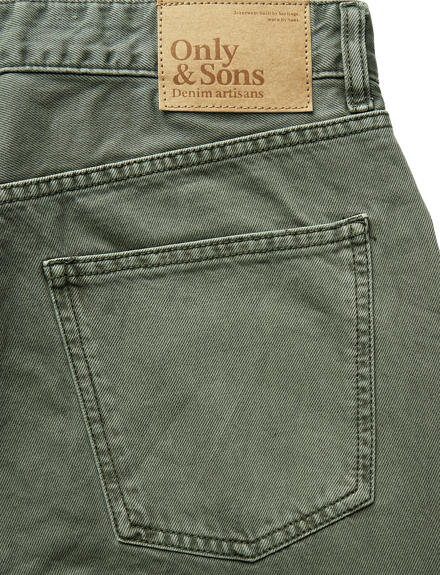 ONLY & SONS - ONSFADE LOOSE COL BOX 1427 AZG DNM KA - loose jeans - calliste green - 4