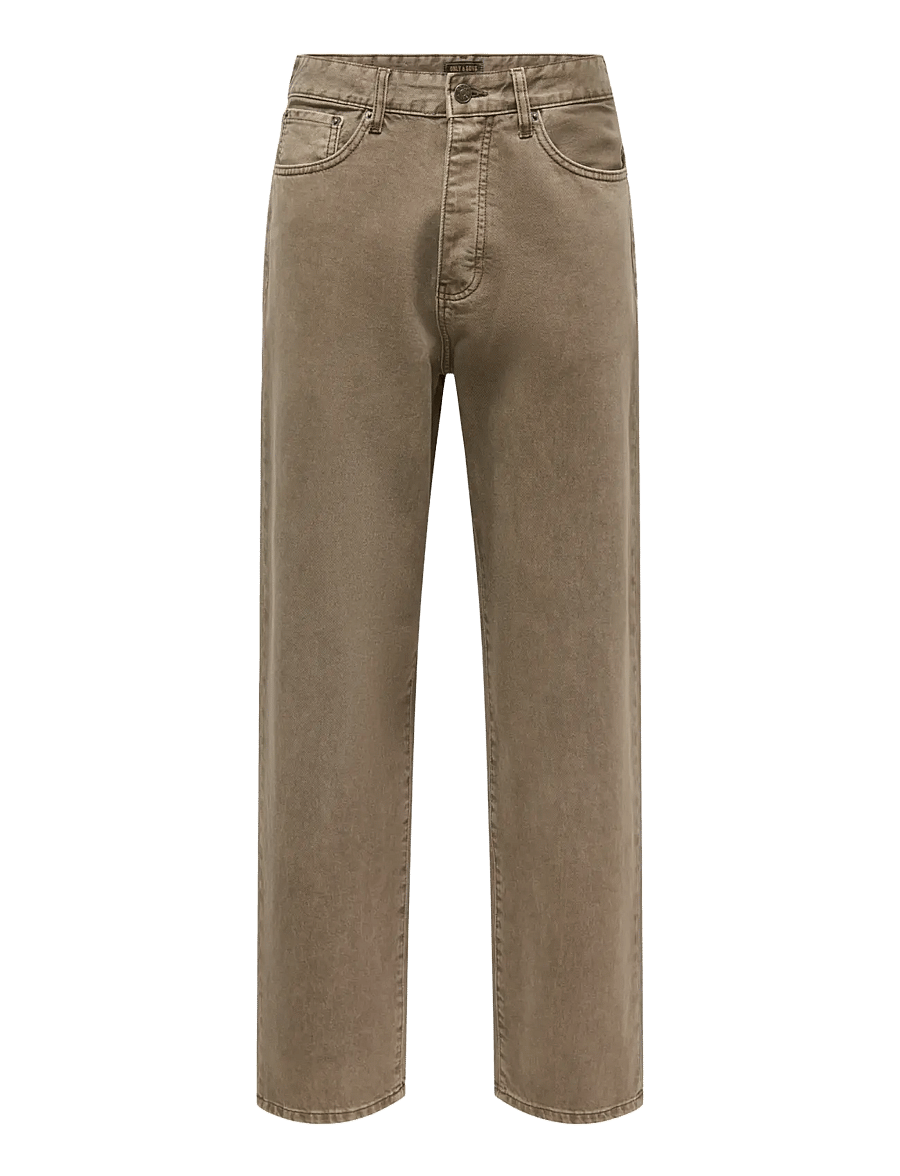 ONLY & SONS - ONSFADE LOOSE COL BOX 1427 AZG DNM KA - weite jeans - desert taupe - 1